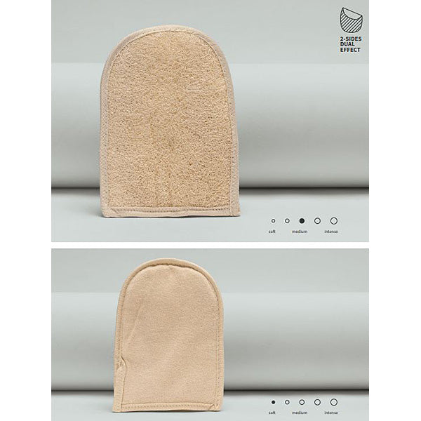 Body Massage Mitt - Dual cotton & Loofah - Medium