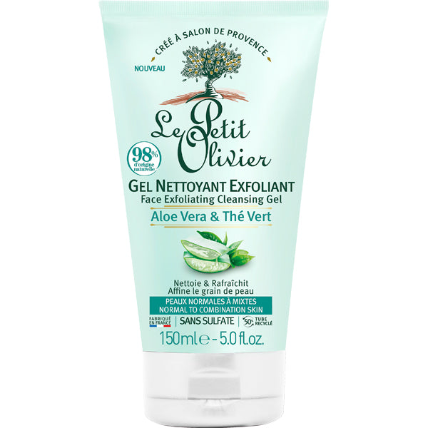 Face Exfoliating Cleansing Gel - Aloe Vera and Green Tea