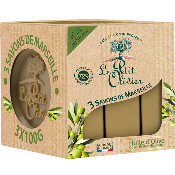 3 Marseille soaps with Olive Oil
