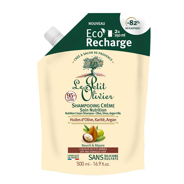 Eco-Refill Nourishing Cream Shampoo Olive, Shea and Argan Oils